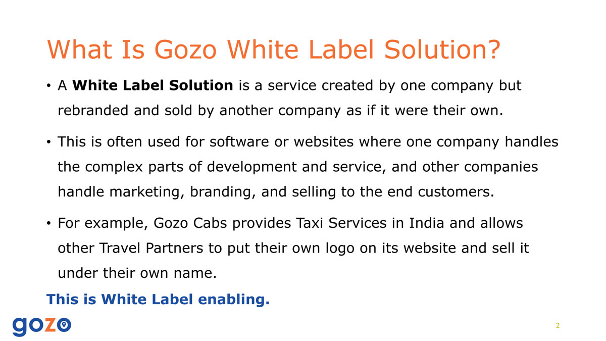 Gozo White Label Solution